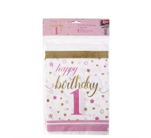 1 Yaş Kız Pembe Masa Örtüsü 120x180 cm