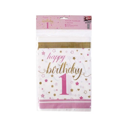 1 Yaş Kız Pembe Masa Örtüsü 120x180 cm