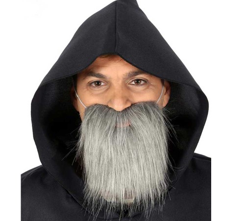 Kırçıllı Korsan Sakalı Gri Renk Takma Sakal