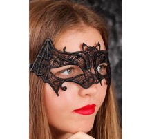 Siyah Renk Yarasa Model Dantel Balo Parti Maskesi Model 2