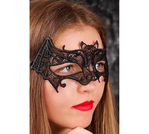 Siyah Renk Yarasa Model Dantel Balo Parti Maskesi Model 2