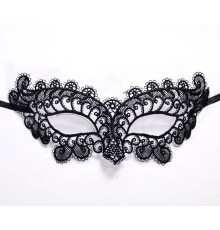 Siyah Renk Dantel Kesim Dantel İşlemeli Balo Parti Maskesi 10 No