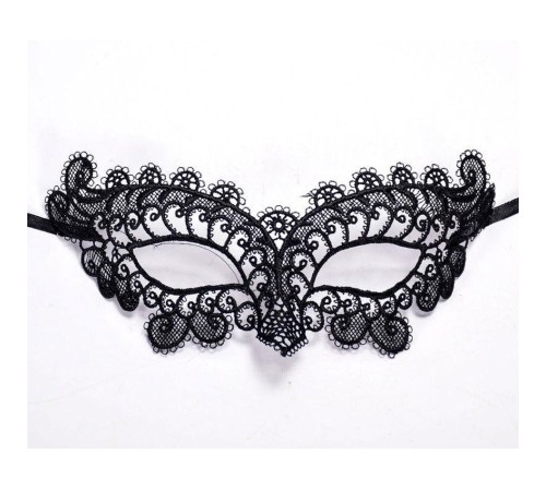 Siyah Renk Dantel Kesim Dantel İşlemeli Balo Parti Maskesi 10 No
