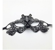 Siyah Renk Dantel Kesim Dantel İşlemeli Balo Parti Maskesi 11 No