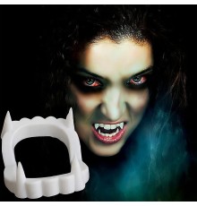 Beyaz Renk Çift Damak Takma Vampir Dişi