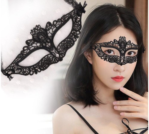 Siyah Renk Dantel Fantezi Balo Venedik Parti Maskesi Model 10