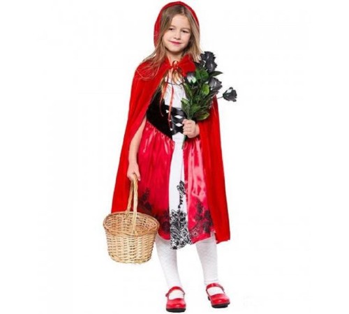 Kırmızı Başlıklı Kız Şapkalı Pelerin 90 cm