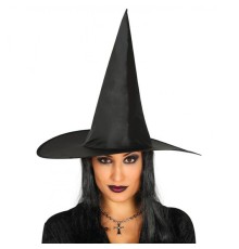 Yetişkin Boy Siyah Cadı Şapkası ve Uzun Siyah Cadı Peruğu