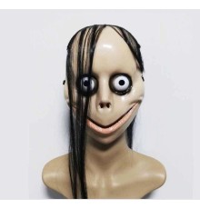 Korkunç Ürpertici Uzun Saçlı Momo Maskesi 24x16 cm