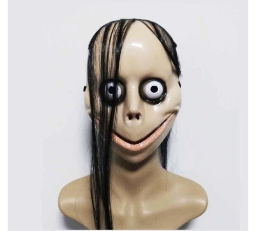 Korkunç Ürpertici Uzun Saçlı Momo Maskesi 24x16 cm