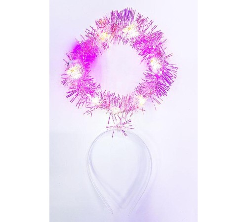 Led Işıklı Yanar Söner 3 Fonksiyonlu Melek Hare Taç Pembe Renk