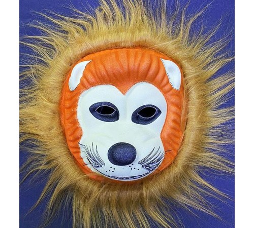 Kahverengi Peluş Saçlı Kırılmaz Yumuşak Aslan Maskesi Model 3