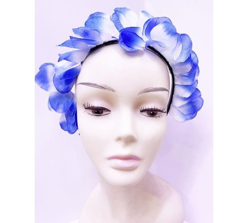 Luau Aloha Hawaii Partisi Mavi Renk Yapraklı Taç 10x15 cm