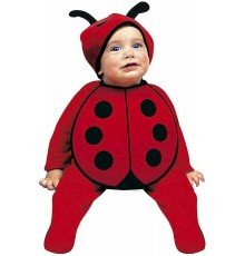 Bebek Boy Uğur Böceği Kostüm Şapkası ve Önlük Seti