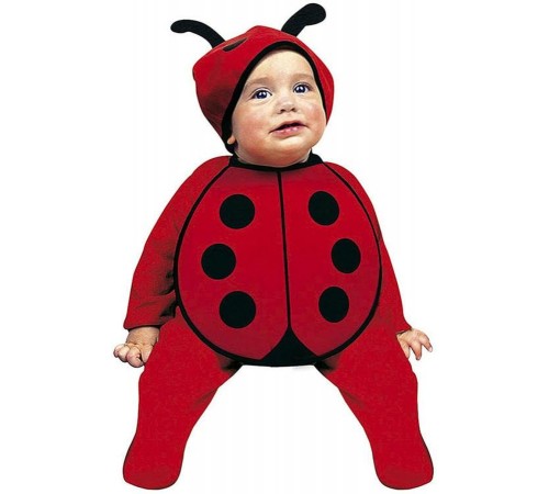 Bebek Boy Uğur Böceği Kostüm Şapkası ve Önlük Seti