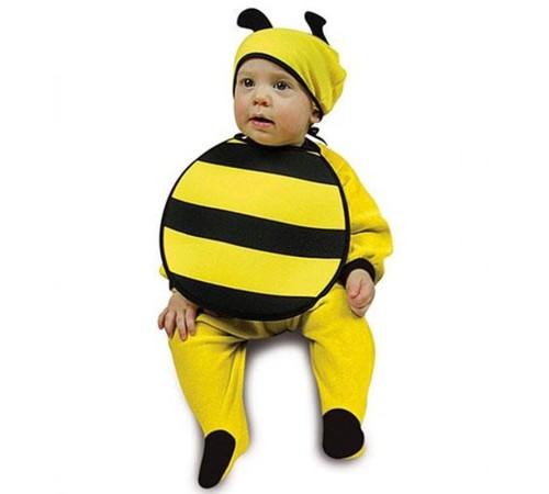 Bebek Boy Arı Kostüm Şapkası ve Önlük Seti