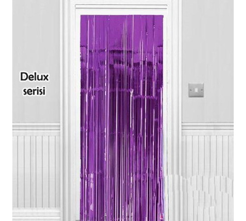 Işıltılı Duvar ve Kapı Perdesi Mor Renk 90x200 cm