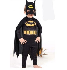 Pelerinli Çocuk Batman Kostümü - Maskeli Batman Kostüm