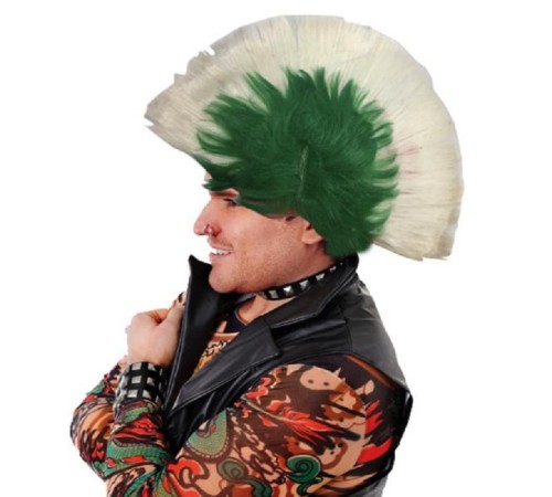 Mohican Mohawk Punk Peruk - 70 li 80 li Yıllar Peruk Model 10
