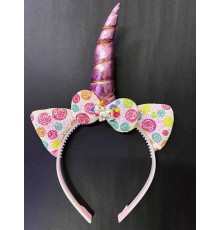 Soft Pembe Boynuzlu At Figürlü Çocuk Unicorn Tacı 17x27 cm