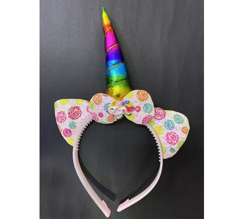 Rengarenk Boynuzlu At Figürlü Çocuk Unicorn Taç 17x27 cm