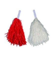 1 Çift Kırmızı Beyaz Renklerde 23 Nisan Gösteri Ponponu