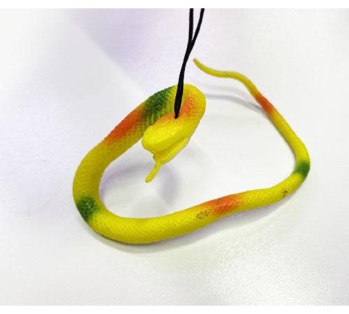 Sarı Renk Gerçekçi Silikon Yumuşak Yılan 37 cm