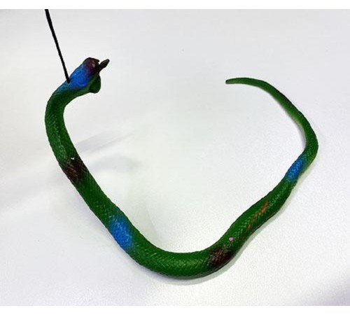 Yeşil Renk Gerçekçi Silikon Yumuşak Yılan 37 cm