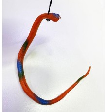 Turuncu Renk Gerçekçi Silikon Yumuşak Yılan 37 cm