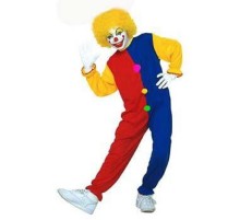 Yetişkin Boy Tulum Şeklinde Palyaço Kostümü