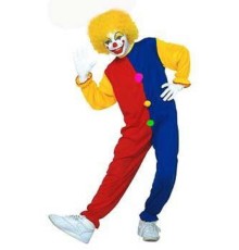 Yetişkin Boy Tulum Şeklinde Palyaço Kostümü