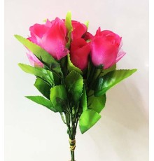 Yapay Plastik Gül 6 Adet 26 cm