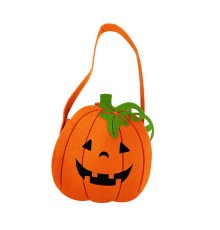 Turuncu Renk Dişli Yapraklı Balkabağı Şeker Çantası 15x12 cm