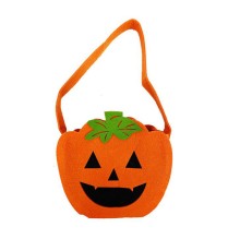 Turuncu Renk Yapraklı Balkabağı Şeker Çantası 15x12 cm