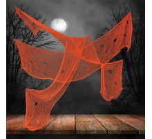 Turuncu Renk Ürpertici Dekor Perde 72x190 cm