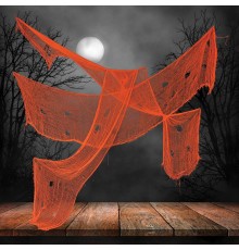 Turuncu Renk Ürpertici Dekor Perde 72x190 cm