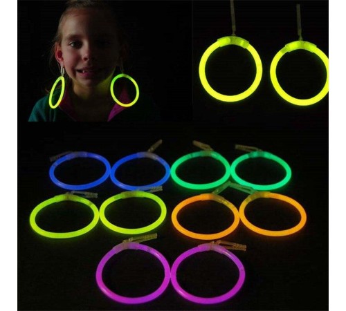 Karanlıkta Parlayan Glow Küpeler Glow Partisi Küpeleri 12 Çift 24 Adet
