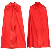 Kırmızı Renk Yakalı Pelerin 120 cm