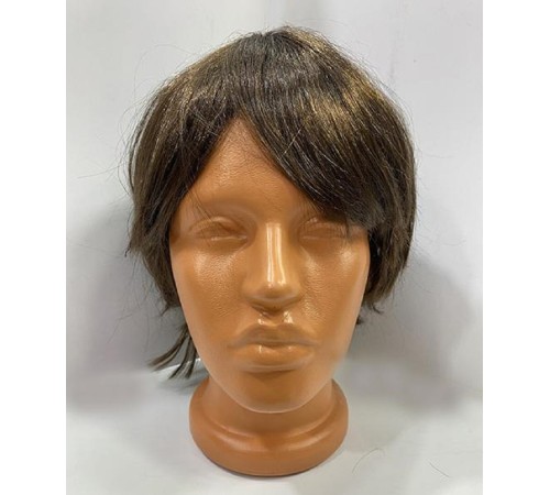 Kısa Model Düz Kesim İçi Astarlı Erkek Peruğu Kahve Renk