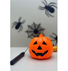 Turuncu Renk Led Işıklı Elde Tutmalı Balkabağı 14X14 cm