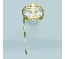 Venedik Masquerade Sopalı Maske Mavi Renk 17x35 cm