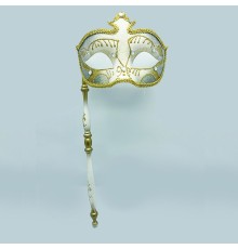 Venedik Masquerade Sopalı Maske Mavi Renk 17x35 cm