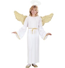 Melek Kostümü Çocuk Boy - Melek Kostümü Tacı ve Kemer Full Set 5-10 Yaş