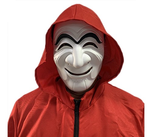 Koreli Hırsız Teatral Hahoe Maskesi - Para Heist Maskesi - Dali Maskesi