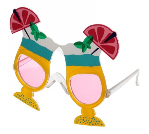 Meyve Kokteyl Temalı Sarı Parti Gözlüğü 15X12 cm