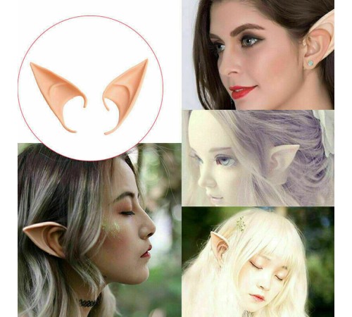 Yumuşak Malzemeden İmal Lateks Elf Kulağı 1 Çift 10x5 cm