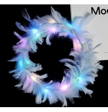 Led Işıklı Rengarenk Yanan 3 Fonksiyonlu Otrişli Parti Tacı Mavi Renk 12x12 cm