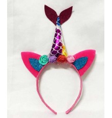 Deniz Kızı Tacı - Deniz Kızı Prenses Tacı Pembe Renk 21x29 cm