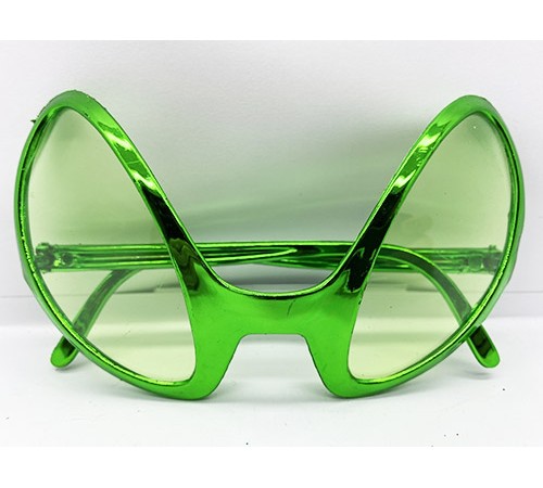 Retro Gözlük - 80 li 90 lı Yıllar Parti Gözlüğü Yeşil Renk 8x13 cm