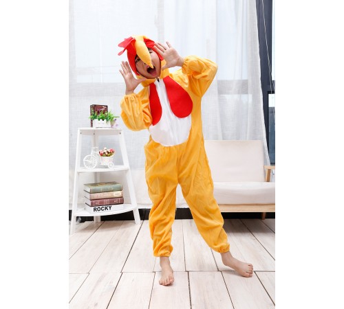Çocuk Horoz Kostümü - Tavuk Kostümü 6-7 Yaş 120 cm